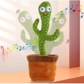 Dancing Cactus Repeat Talking Toy Electronic Plush Toys Can Sing Record Lighten USB Early Education Funny Gift Interactive Bled